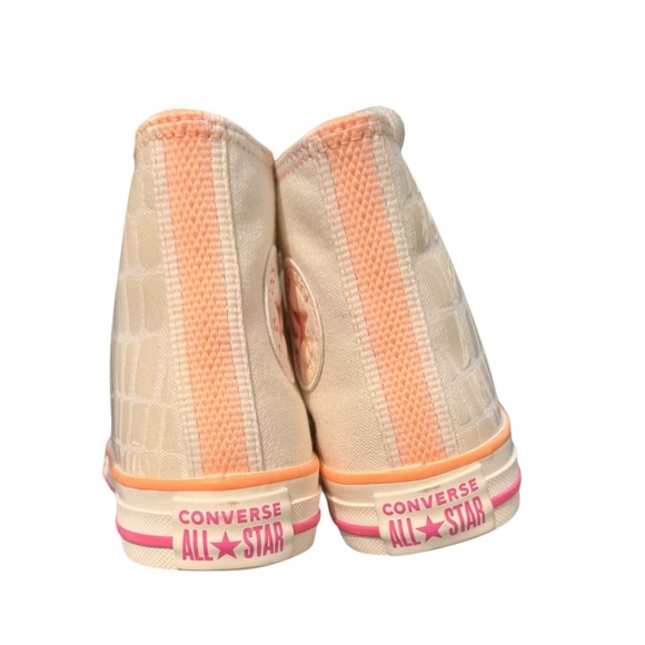 Converse Girls Chuck Taylor EVA Lift Hi Sneakers Ivory Size 13.5 Glazed - Picture 4 of 10